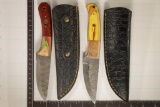 2-DAMASCUS STEEL HUNTING KNIVES: 8