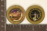 2 - $1 COLORIZED METAL CASINO GAMING TOKENS: