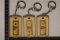 3 NICE WOODEN ENGRAVED KEYCHAINS WITH A US $1,