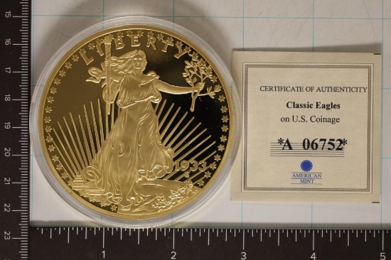 24KT GOLD LAYERED 2014 PF REPLICA 70MM OF A LIBERY