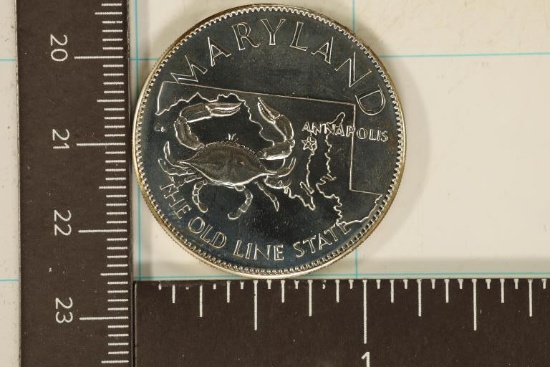 14.4 GRAMS STERLING SILVER ROUND, MARYLAND