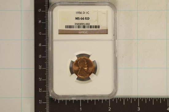 1956 LINCOLN WHEAT CENT NGC MS66RD