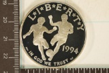 1994-S US PROOF SILVER DOLLAR SOCCER IN
