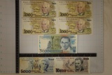 7-BANK OF BRASIL BILLS: 4-1000 CRUZEIROS, 2-5000