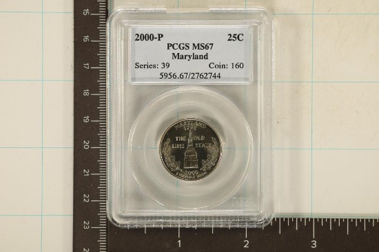 2000-P MARYLAND QUARTER PCGS MS67