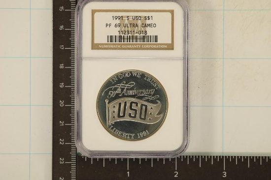 1991-S USO US SILVER DOLLAR NGC PF69 ULTRA CAMEO