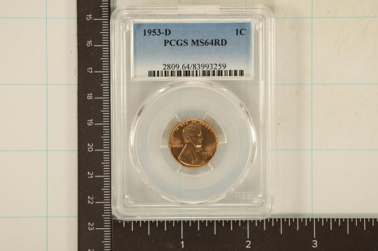 1953-D LINCOLN WHEAT CENT PCGS MS64RD