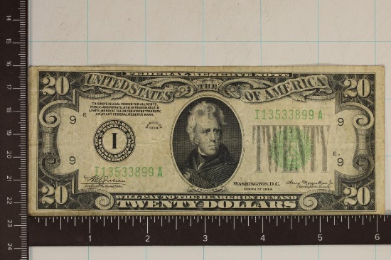 1934 US $20 FRN GREEN SEAL