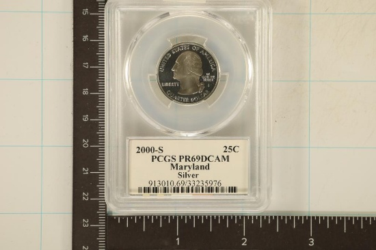 2000-S SILVER MARYLAND QUARTER PCGS PR69 DCAM