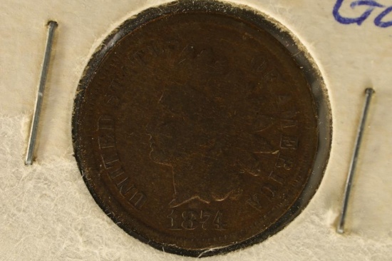 BETTER DATE 1874 INDIAN HEAD CENT
