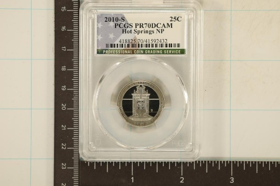 2010--S HOT SPRINGS N.P. QUARTER PCGS PR70 DCAM