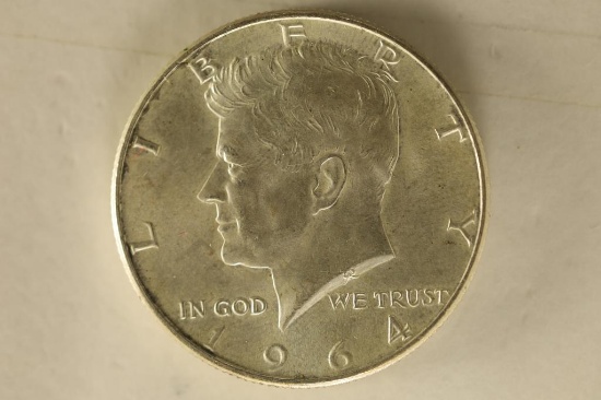 1964 90% SILVER KENNEDY HALF DOLLAR UNC