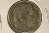 1936-D GERMAN SILVER 5 MARK .4016 OZ. ASW