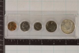 1965-P US 5 COIN YEAR SET IN WHITMAN PLASTIC CASE