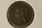 1871 THREE CENT PIECE (NICKEL)