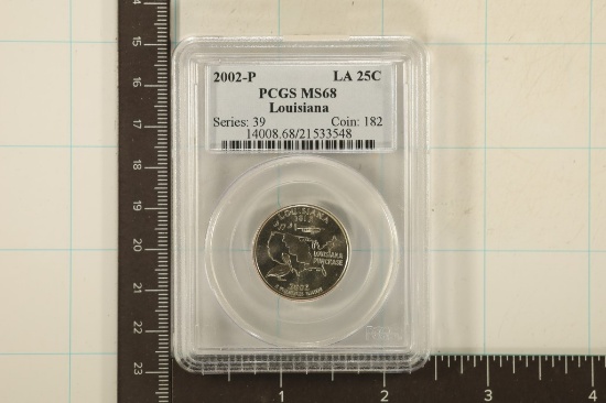 2002-P LOUISIANA STATE QUARTER PCGS MS68