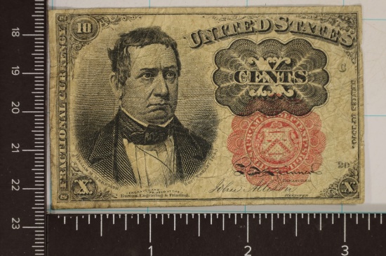 1874 US TEN CENT FRACTIONAL CURRENCY