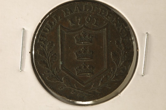 1791 CONDER TOKEN. THEY R MOSTLY 18TH CENTURY