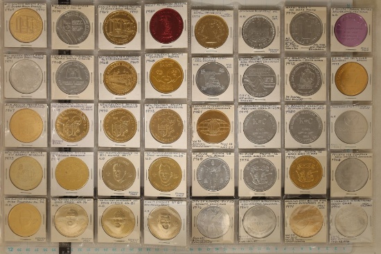 40 ASSORTED ALIMINUM MARDI GRAS TOKENS: ST. JUDE,