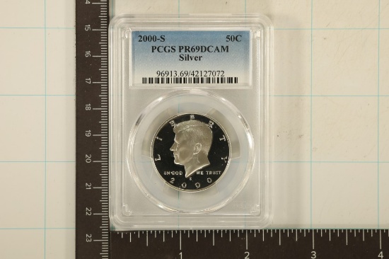2000-S SILVER KENNEDY HALF DOLLAR PCGS PR69 DCAM