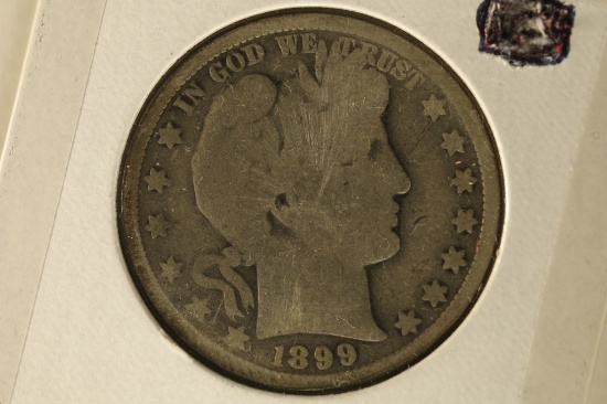1899 SILVER BARBER HALF DOLLAR