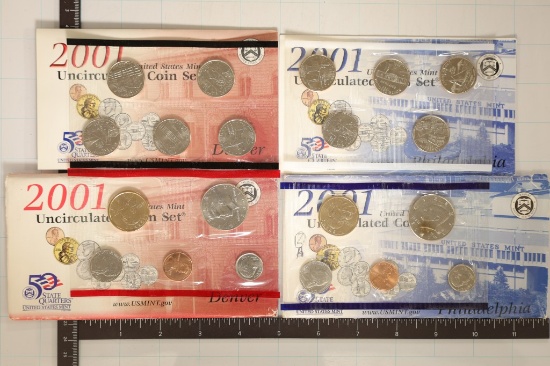 2001 US MINT SET (UNC) P/D (WITH ENVELOPE) AND