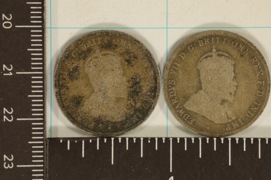 2-1910 AUSTRALIA SILVER 1 SHILLING .336 OZ. ASW