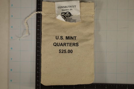 MINT SEALED $25 BAG OF 1999-D CONNECTICUT QUARTERS