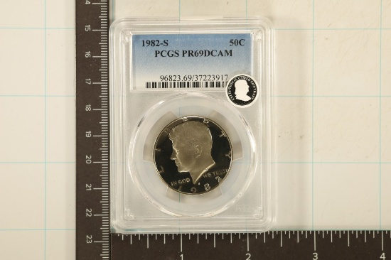 1982-S KENNEDY HALF DOLLAR PCGS PR69 DCAM