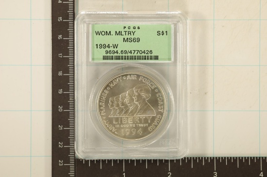 1994-W US SILVER DOLLAR WOMEN IN MILITARY PCGS