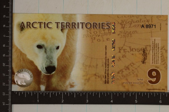 2014 ARCTIC TERRITORIES 9 POLAR DOLLAR CRISP UNC