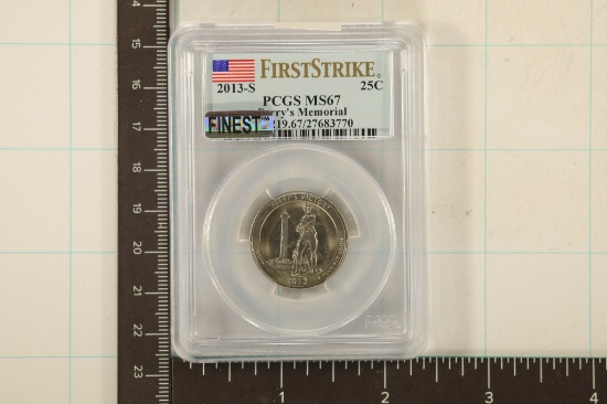 2013-S PERRY'S MEMORIAL QUARTER PCGS MS67