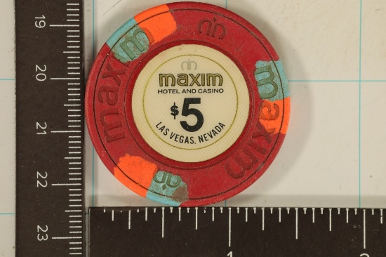 $1 MAXIM CASINO CHIP. LAS VEGAS, NEVADA