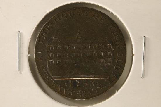 1793 CONDER TOKEN. THEY R MOSTLY 18TH CENTURY