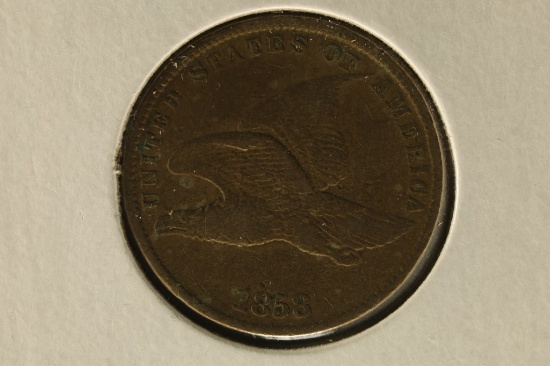 1858 US FLYING EAGLE CENT SMALL LETTER