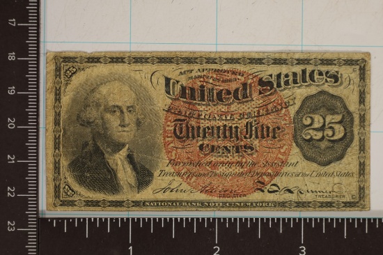 1883 US 25 CENT FRACTIONAL CURRENCY