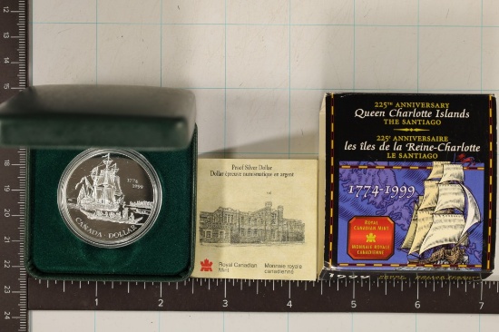 1999 CANADA SILVER PROOF $1 "25TH ANNIVERSARY