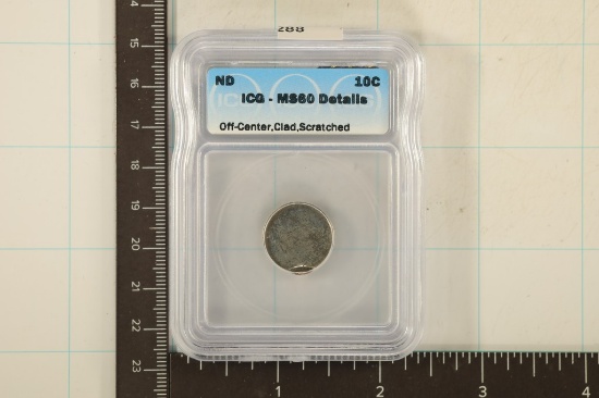 ERROR NO DATE ROOSEVELT DIME ICG MS60 DETAILS