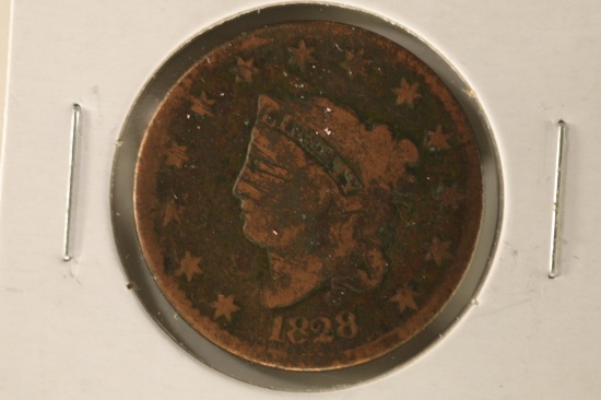 1828 US LARGE CENT WITH SCRATCHES