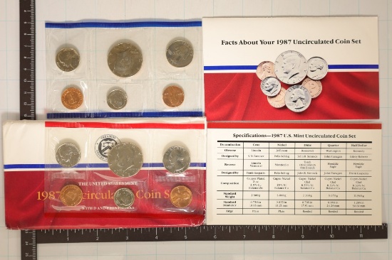 1987 US MINT SET (UNC) P/D (WITH ENVELOPE)