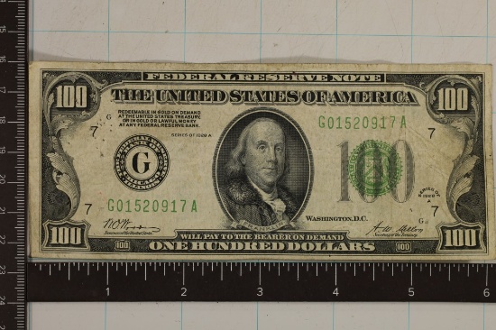 1928-A US $100 FRN REDEEMABLE IN GOLD ON DEMAND
