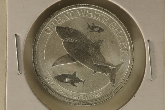 2014 AUSTRALIA SILVER 50 CENT GREAT WHITE SHARK