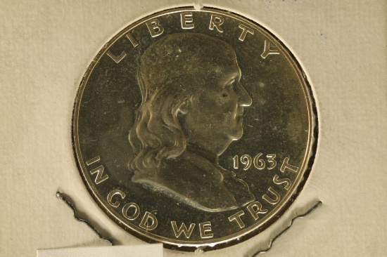 1963 SILVER FRANKLIN HALF DOLLAR. PROOF
