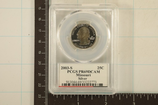 2003-S SILVER MISSOURI QUARTER PCGS PR69 DCAM