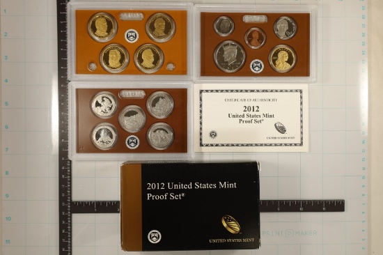 KEY DATE 2012 US PROOF SET (WITH BOX) & CERT.