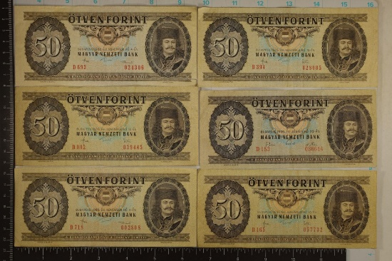 6-1983 MAGYAR NEMZETI BANK BUDAPEST 50 FORINT BILL
