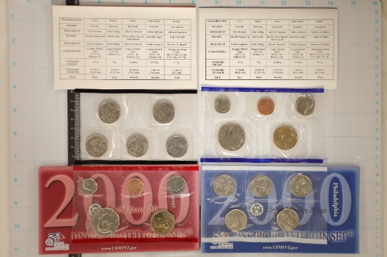 2000 US MINT SET (UNC) P/D (WITH ENVELOPE) WITH