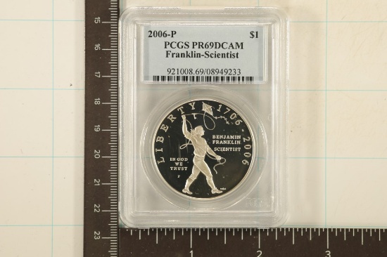 2006-P "SCIENTIST" US SILVER DOLLAR PCGS PR69 DCAM