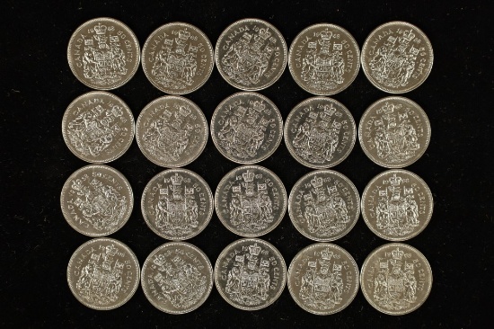 20-1968 CANADA BRILLIANT UNC 50 CENT COINS