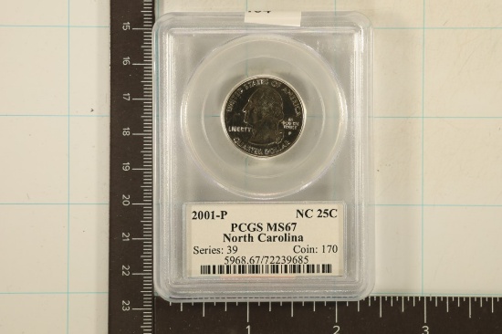 2001-P NORTH CAROLINA QUARTER PCGS MS67